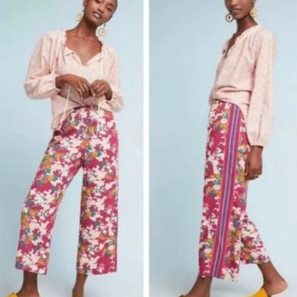Anthropologie Pants - Ett Twa By Anthropologie Floral Wide Leg Lounge Pant Large